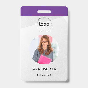 Stylish Custom Company Employee Photo Badge ID Badge