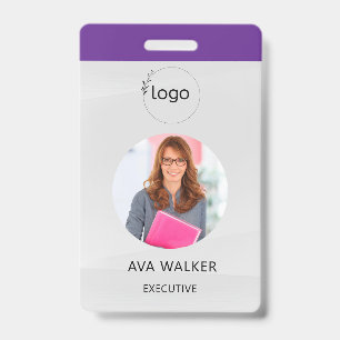 Stylish Custom Company Employee Photo Badge ID Badge