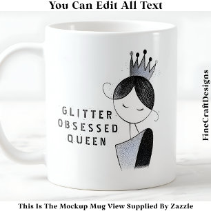 Stylish Custom Glitter Sparkle Queen 036 Novelty  Coffee Mug