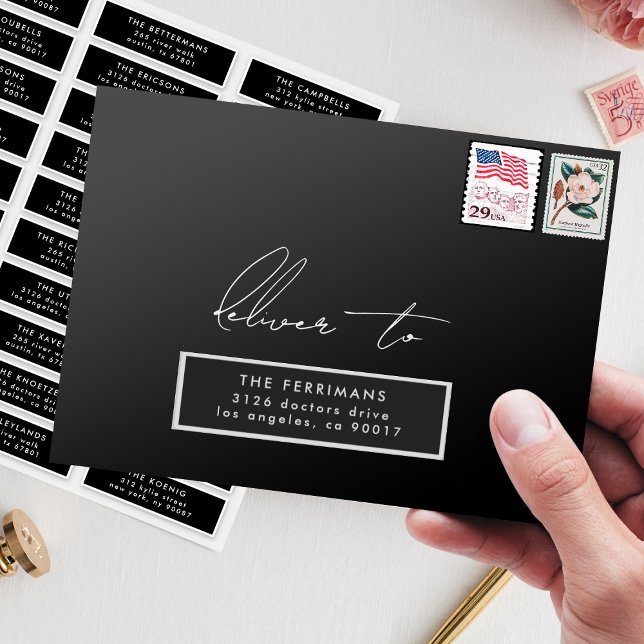 Stylish Custom individual wedding guest address (Creator Uploaded)