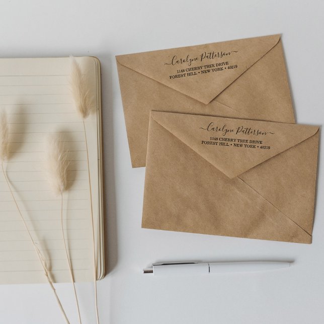 Stylish Custom Name & Address Self Inking Stamp (Creator Uploaded)