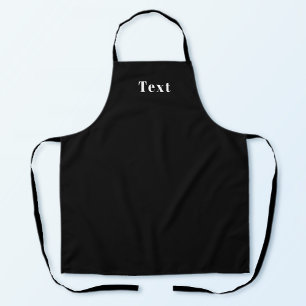 Stylish Custom Name or other Text Black & White Apron