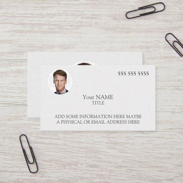 Stylish Custom Photo Business Card (Front/Back In Situ)
