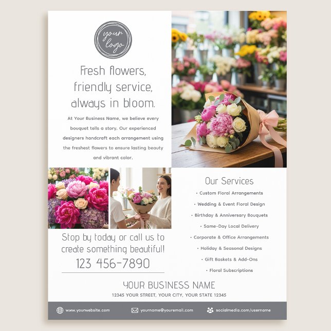 Stylish Custom Photo Logo Business Marketing Flyer (Creator Uploaded)