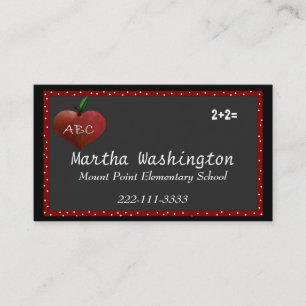 Stylish Custom Teachers Business Card