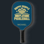 Stylish Custom Teal Personalised Name Initials  Pickleball Paddle<br><div class="desc">You'll be a winner with this paddle -- a truly stylish teal background with paddles within the paddle -- a great message - plus personalised additionally with monogram / initials and first name. Would also make a wonderful gift for the paddleball enthusiastic. Any design questions, just send an email to...</div>
