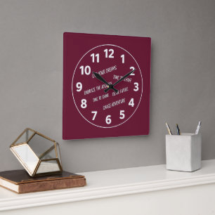 Stylish Custom Timepiece Gift Square Wall Clock