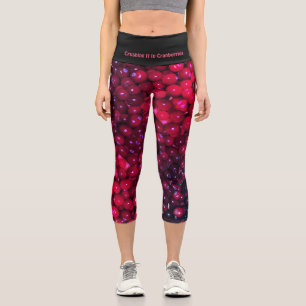 Stylish   Customisable   CRANBERRIES Capri Leggings