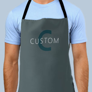 Stylish Customisable Monogram Template Apron