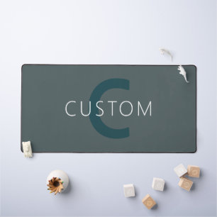 Stylish Customisable Monogram Template Desk Mat