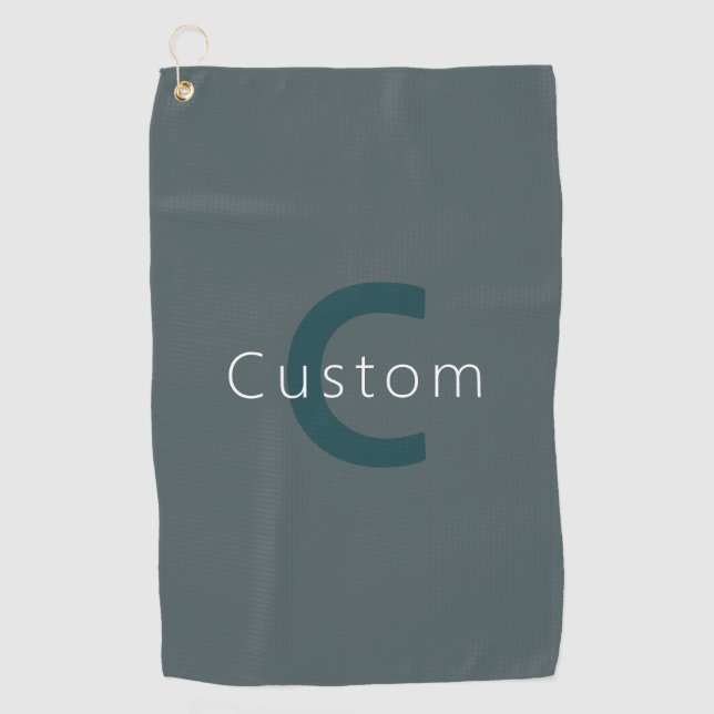 Stylish Customisable Monogram Template Golf Towel (Front)