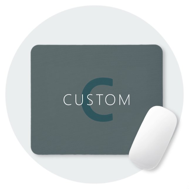 Stylish Customisable Monogram Template Mouse Mat (Creator Uploaded)