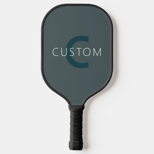 Stylish Customisable Monogram Template Pickleball Paddle (Back)