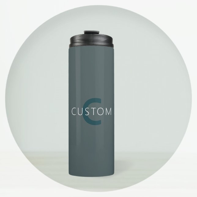 Stylish Customisable Monogram Template Thermal Tumbler (Creator Uploaded)