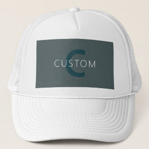Stylish Customisable Monogram Template Trucker Hat