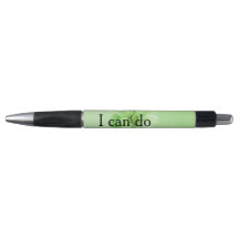 Stylish Customisable Pen with green flower pattern
