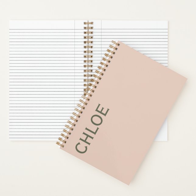 Stylish Customisable Personalised Name Gift  Notebook (Inside)