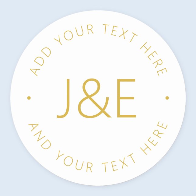Stylish Customisable Text Classic Round Sticker (Creator Uploaded)
