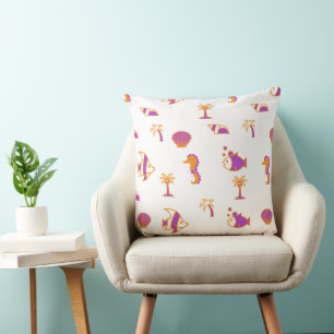 Stylish Cute Colorful Sea Life Underwater Pattern  Cushion