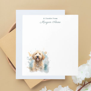 Stylish Cute Goldendoodle Dog Modern Trendy Notepad