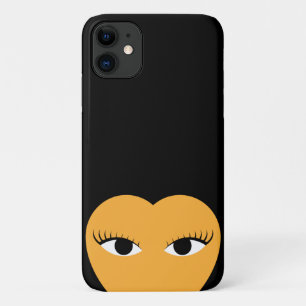 Stylish Cute Heart with Eyes iPhone 11 Case