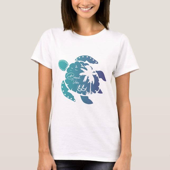 Stylish Cute Sea Turtle's  T-Shirt (Front)
