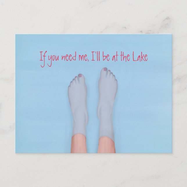 Stylish Cute Watercolor Girly Simple Water  Postcard (Front)