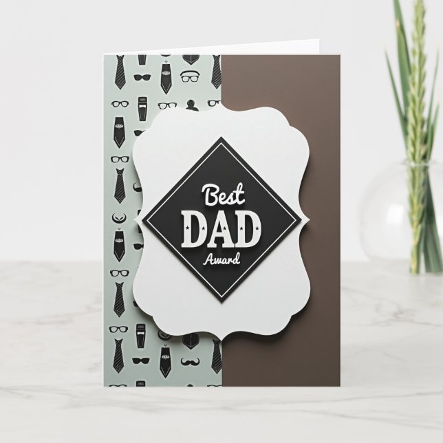 Stylish Dad Accolade Design Card (Front)
