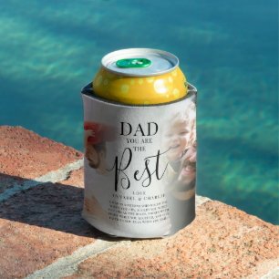 Stylish 'DAD you are the Best' 2 Photo & Quote Can Cooler