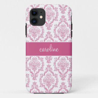 Stylish Damask iPhone Cases (Pink)