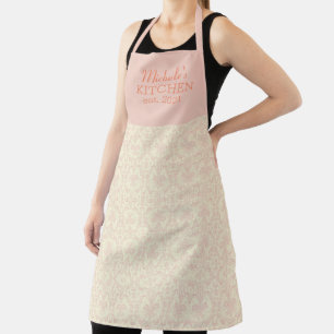 Stylish Damask Pattern Apron