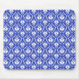 Stylish damask pattern. Blue and white. Mouse Mat