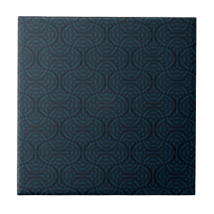 Stylish dark blue in art deco style. tile
