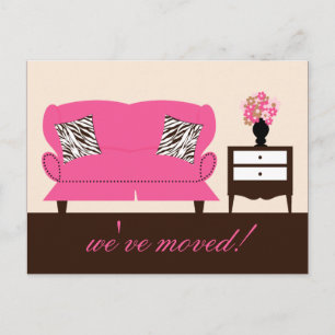 Stylish Decor Moving Announcement Postcard