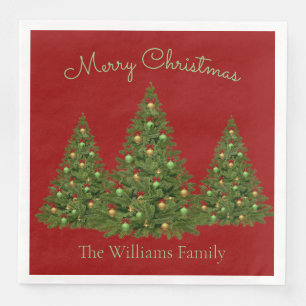 Stylish Decorated Christmas Tree Napkin