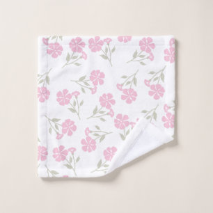 Stylish Deep Pink Floral Wash Cloth Elegant Design