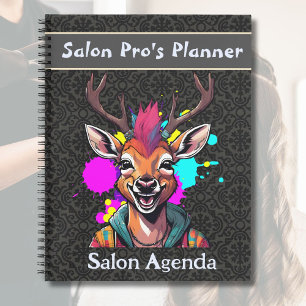 Stylish Deer Gifts for Hairdressers Hair Stylists Notebook