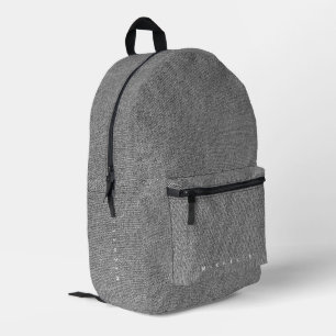 Stylish Denim Grey Jeans Minimalist Printed Backpack