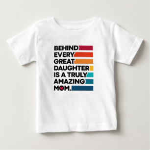 Stylish Design Expression text for Mothers day  Baby T-Shirt