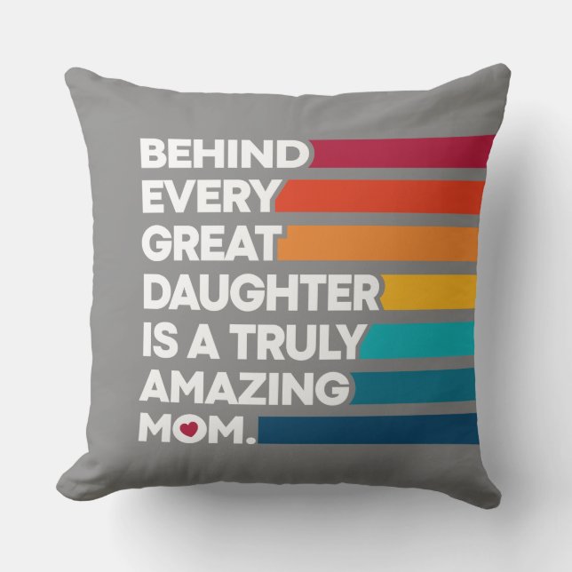 Stylish Design Expression Text for Mothers Day  Cushion (Front)