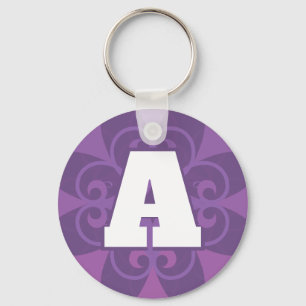 Stylish Design Initial Letter Keychain