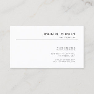 Stylish Design Minimalistic Chic Plain Trendy Business Card