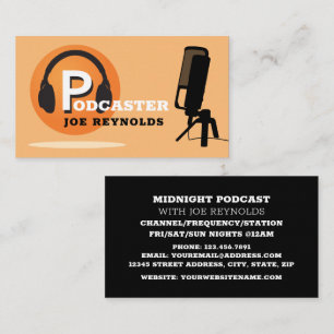 Stylish Design, Podcaster, Podcast Business Card