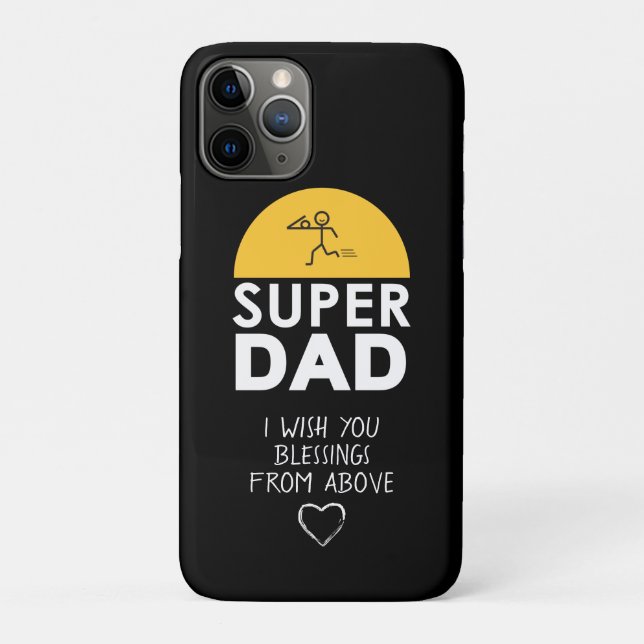 Stylish Design "SUPER DAD" Personalised Wishes Case-Mate iPhone Case (Back)
