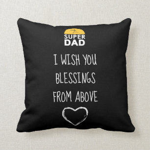 Stylish Design "SUPER DAD" Personalised Wishes Cushion