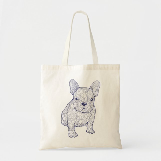 Stylish design with cool dog tote bag (Front)
