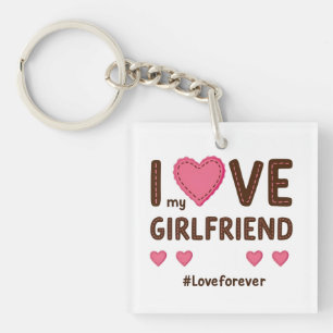 Stylish design with loving hearts  key ring