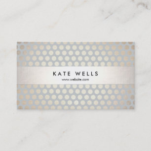 Stylish Designer Gold and Grey Circle Pattern Business Card