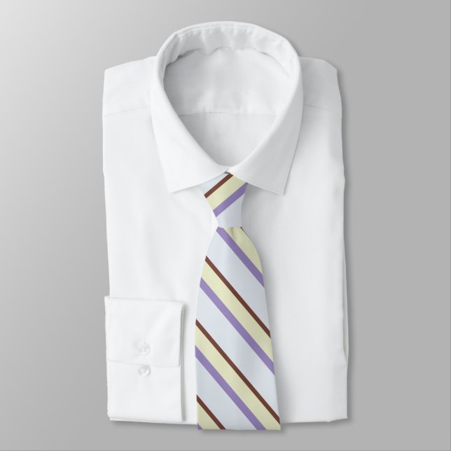 Stylish diagonal pastel stripes pattern tie (Tied)