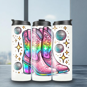 Stylish Disco Cowgirl Boots Tumbler